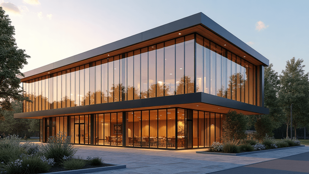 Modern architectural building designed by minilamisam
