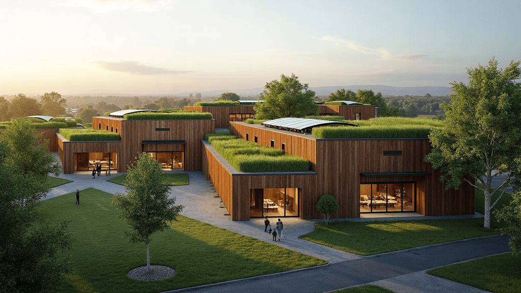 Sustainable community building designed by minilamisam